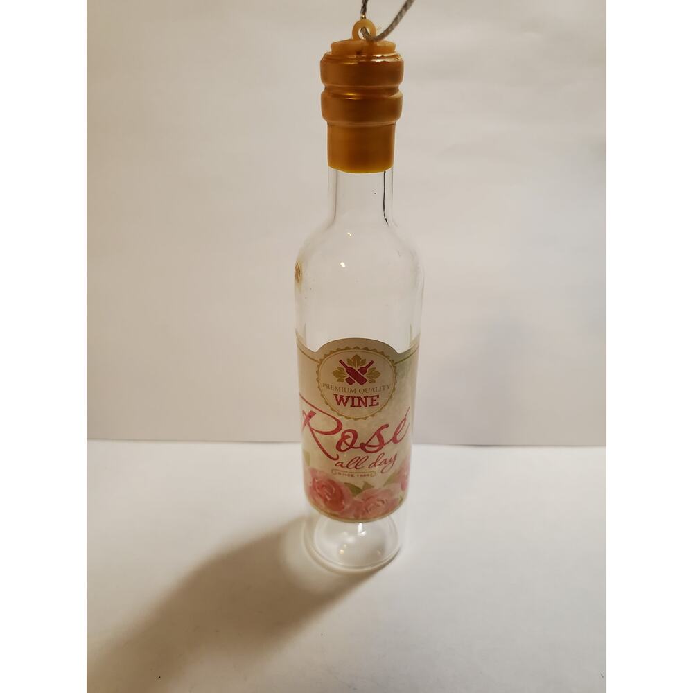 Kurt Adler Ornament - Rose Wine Bottle